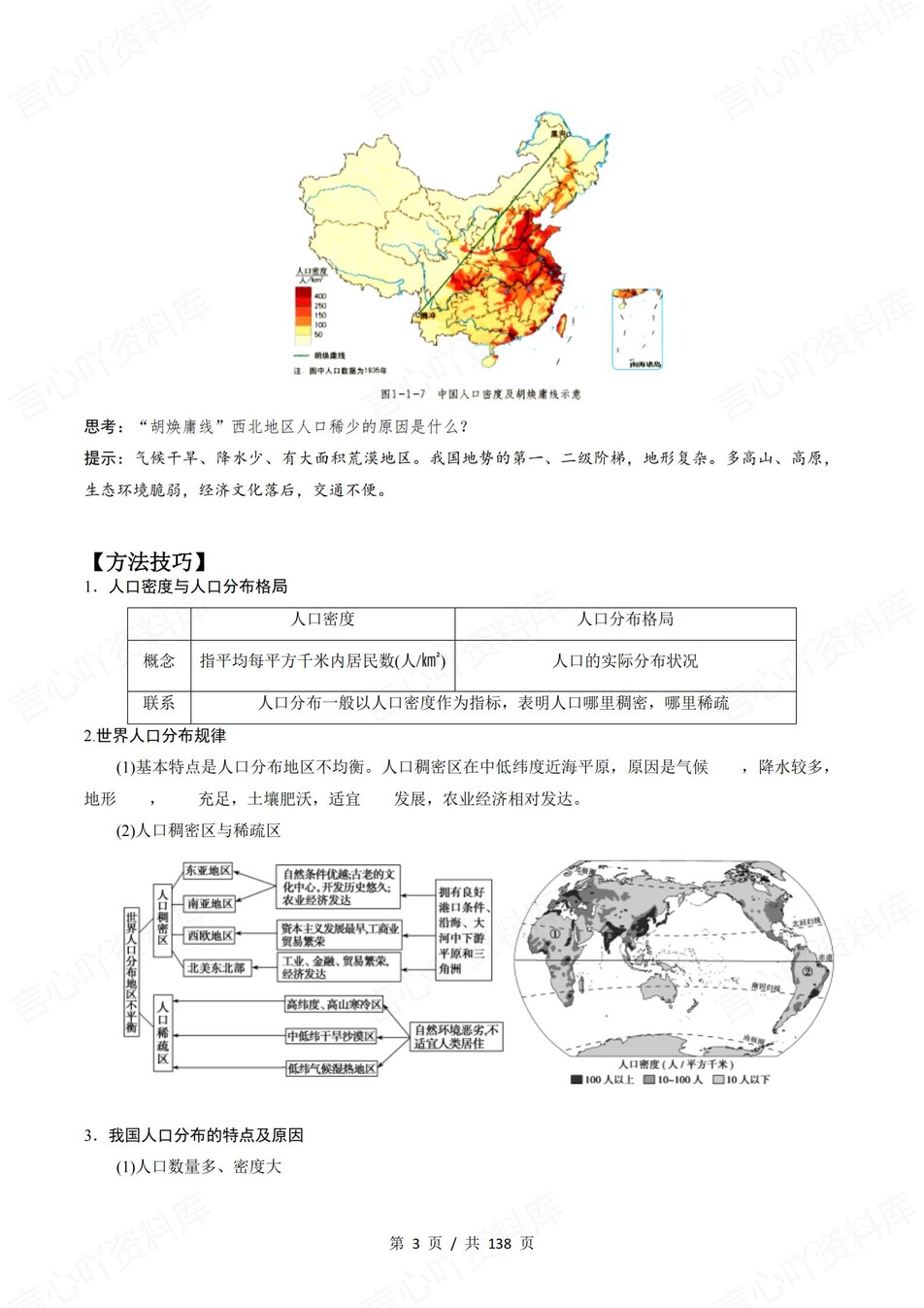 高中地理 | 新鲁教版必修二同步清单填空背诵知识总结梳理（填空默写）插图高中地理2