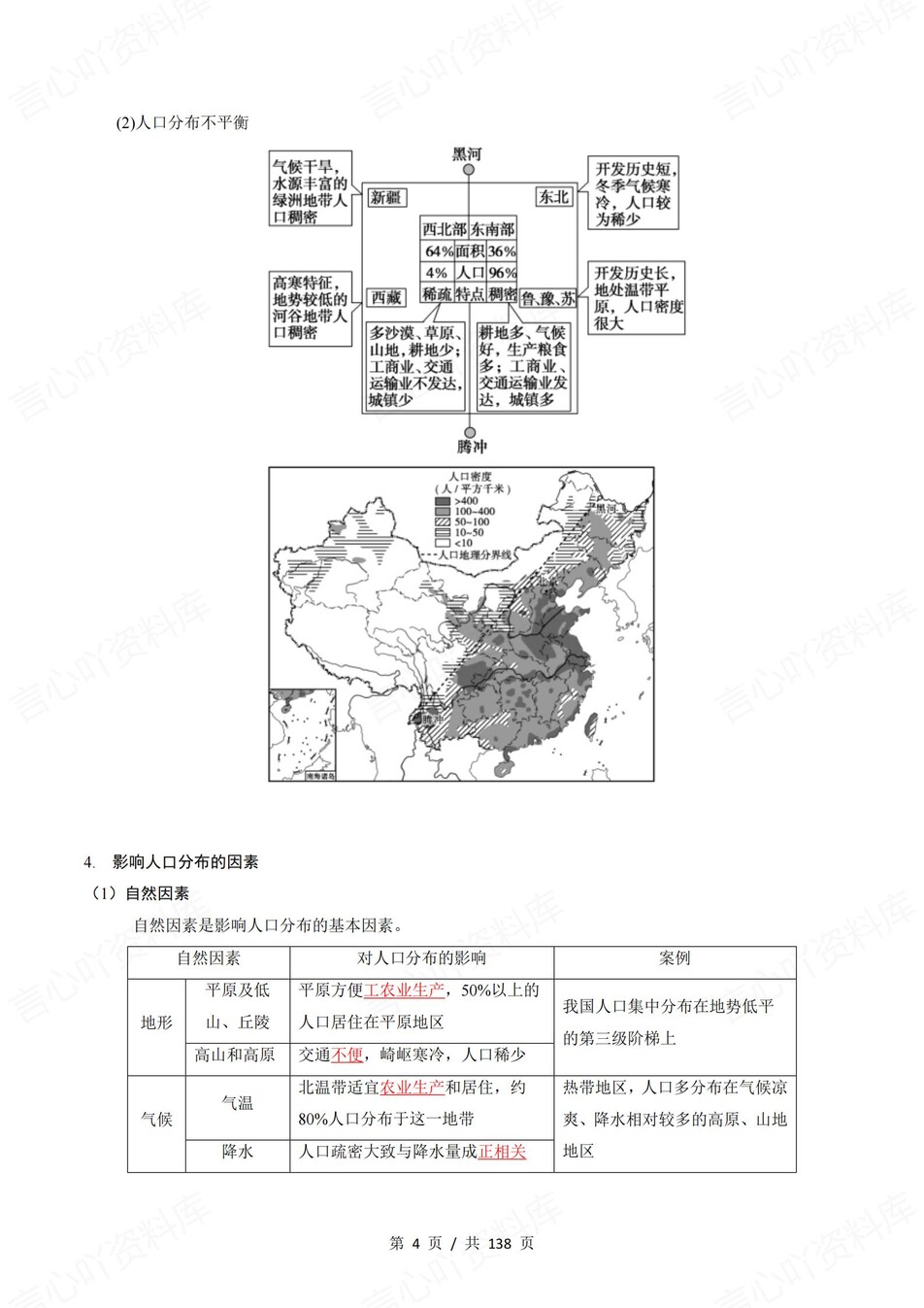 高中地理 | 新鲁教版必修二同步清单填空背诵知识总结梳理（背诵答案）插图高中地理3