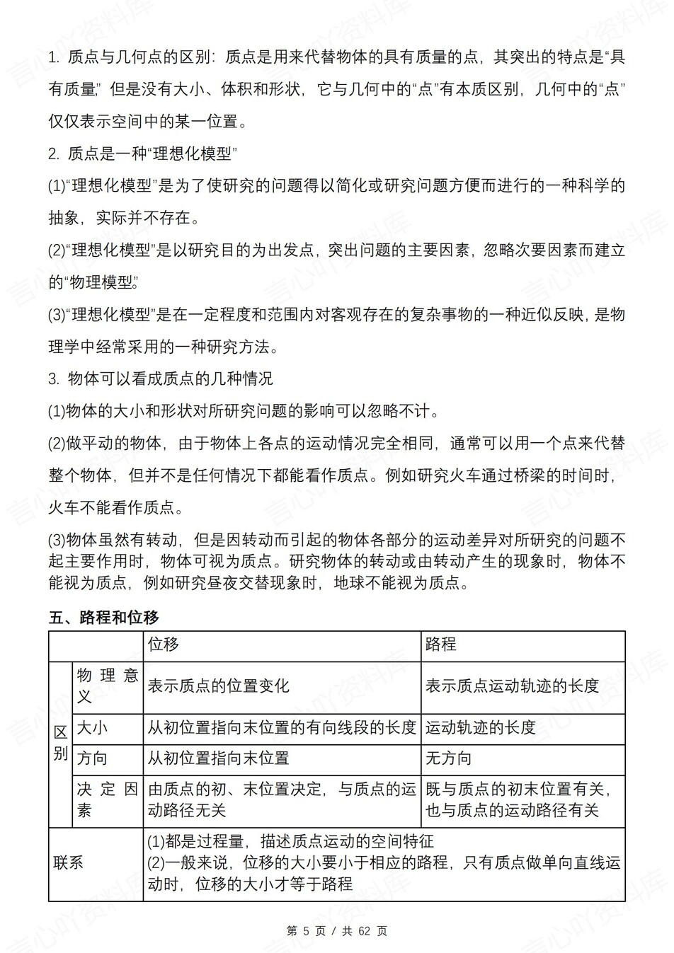 高中物理 | 新鲁科版必修一知识点总结同步清单梳理归纳插图高中物理4