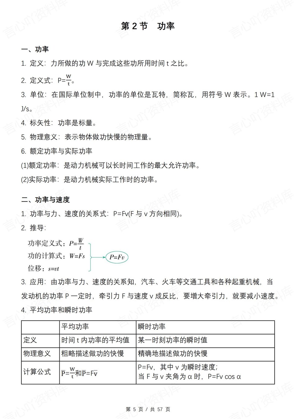 高中物理 | 新鲁科版必修二知识点总结同步清单梳理归纳插图高中物理4