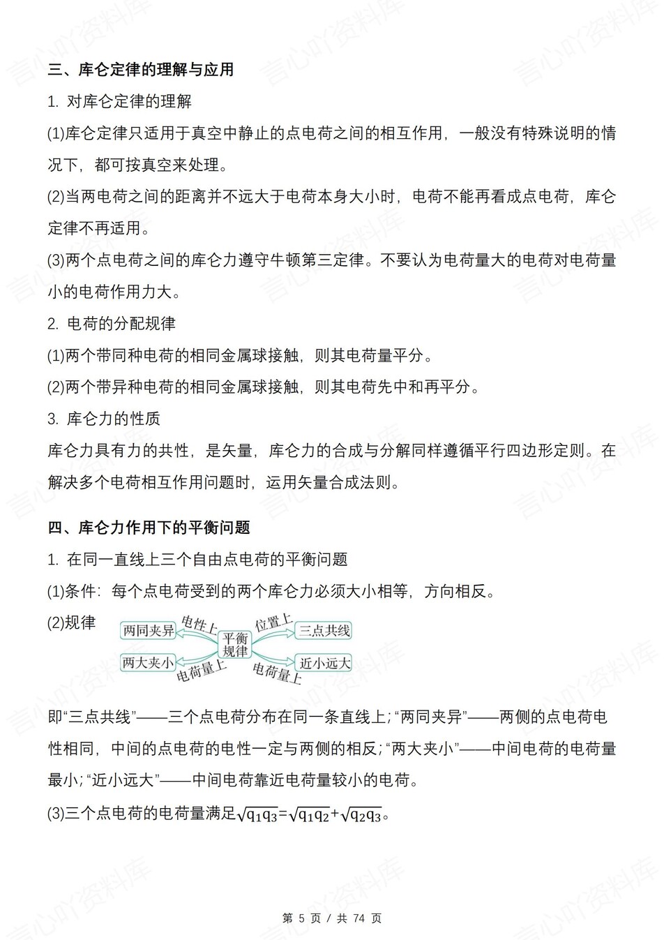 高中物理 | 新鲁科版必修三知识点总结同步清单梳理归纳插图高中物理4
