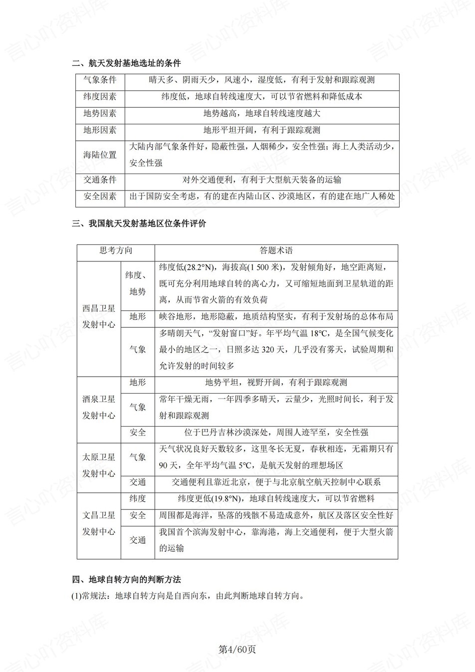 高中地理 | 新人教版选择性必修一同步清单填空背诵知识总结梳理（背诵答案）插图高中地理3