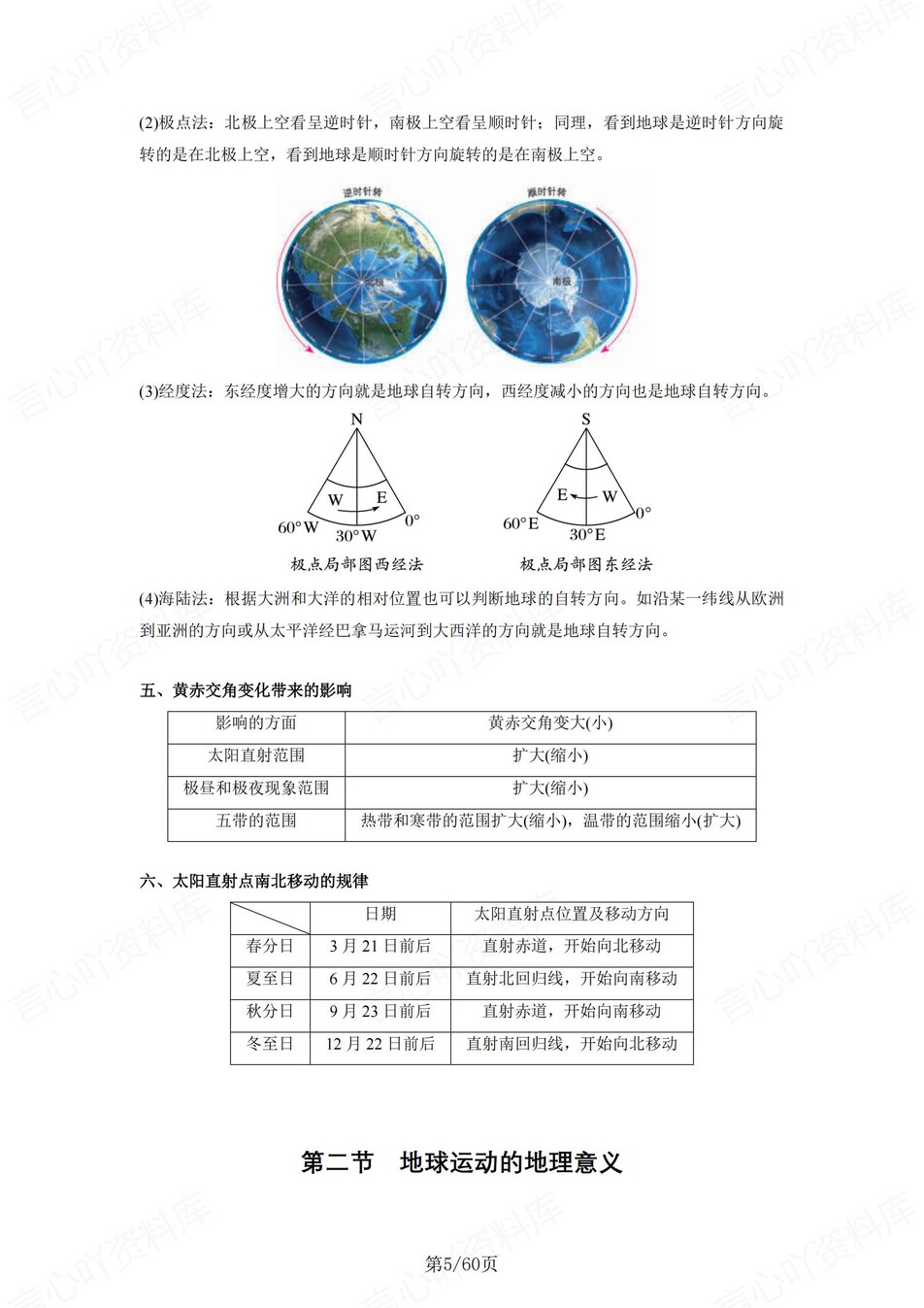 高中地理 | 新人教版选择性必修一同步清单填空背诵知识总结梳理（背诵答案）插图高中地理4
