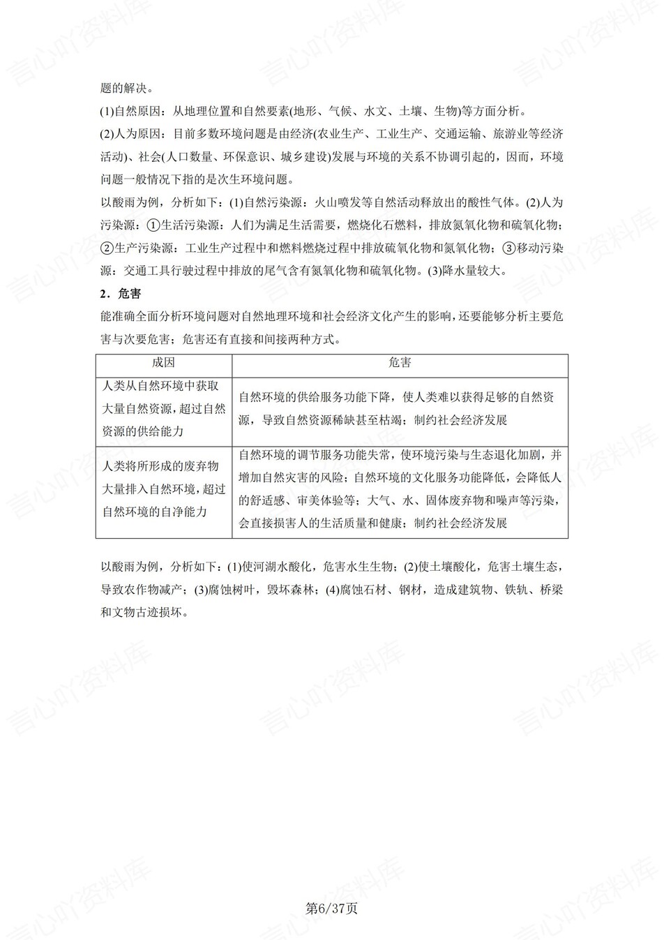 高中地理 | 新人教版选择性必修三同步清单填空背诵知识总结梳理（填空默写）插图高中地理5
