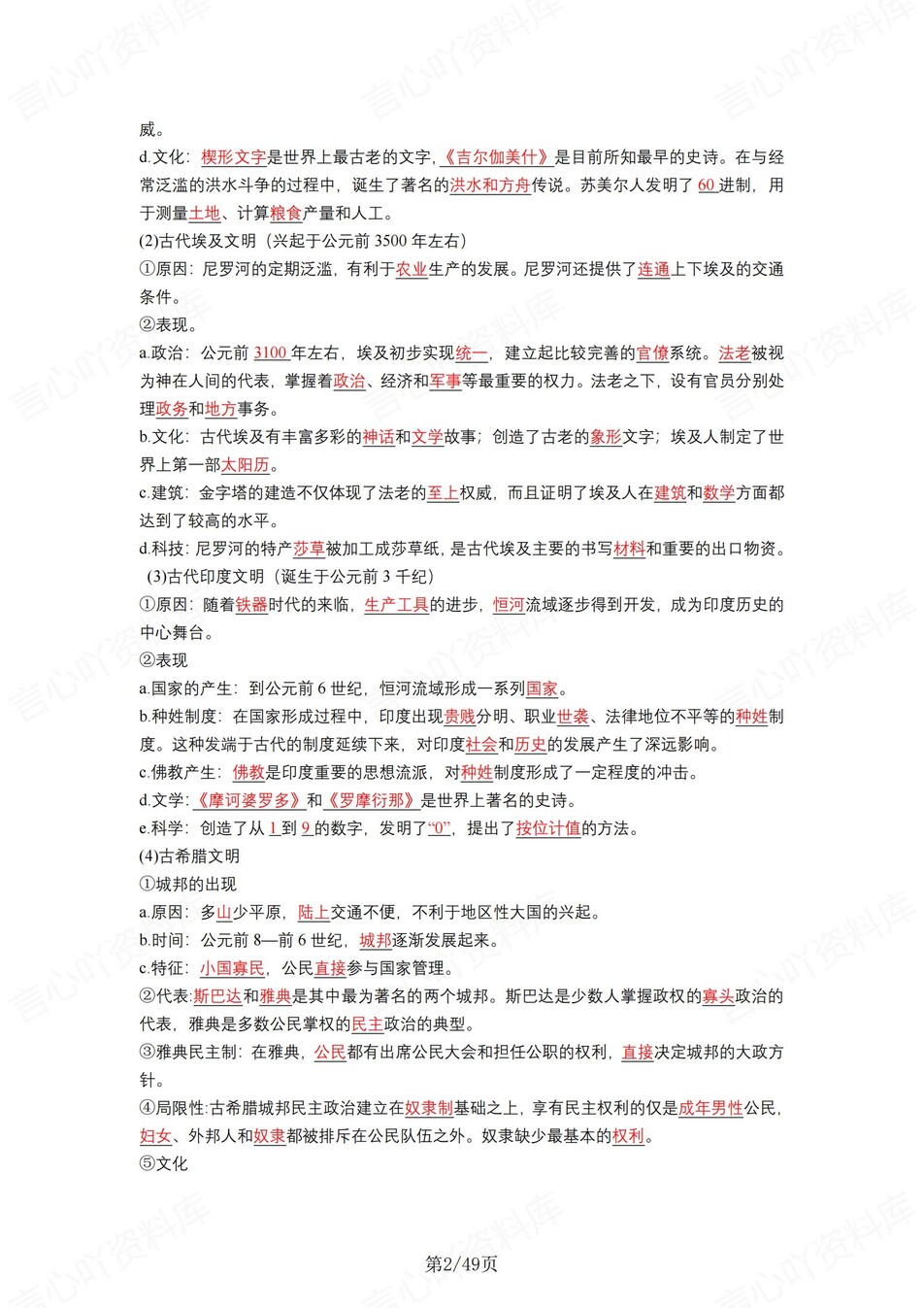 高中历史 | 统编版必修下同步清单填空背诵知识总结梳理（背诵答案）插图高中历史1