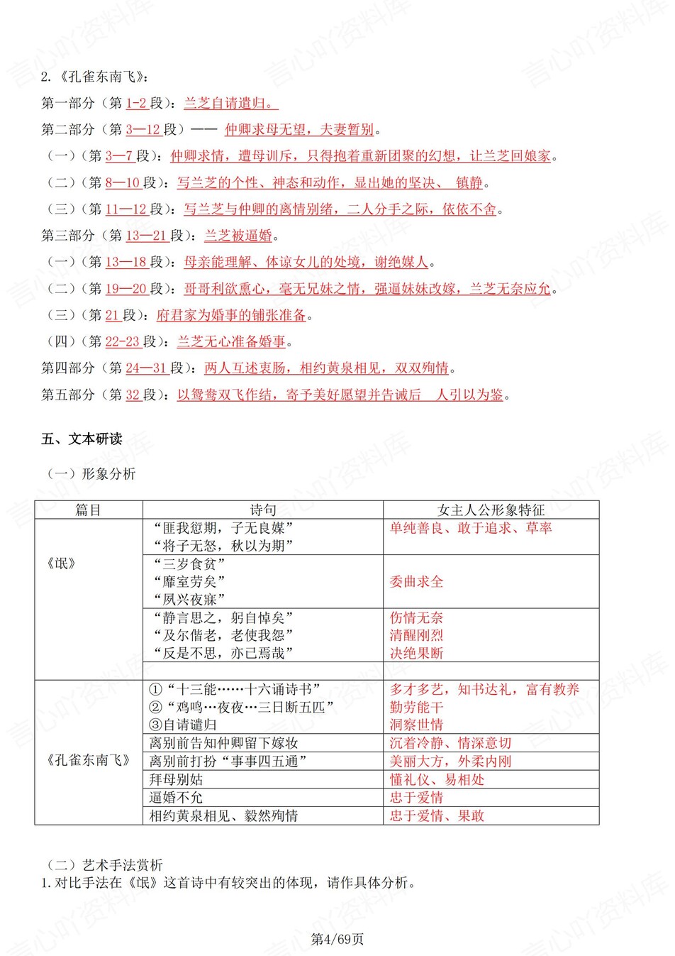 高中语文 | 统编选择性必修下册同步知识清单教材解析填空背诵版（背诵答案）插图高中语文3