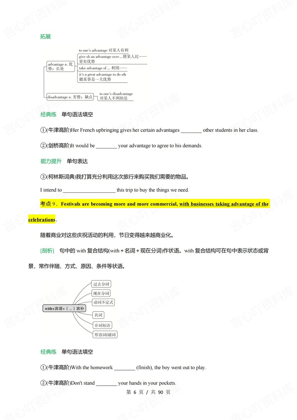 高中英语 | 新人教版必修三同步清单填空背诵知识总结梳理（填空默写）插图高中英语5