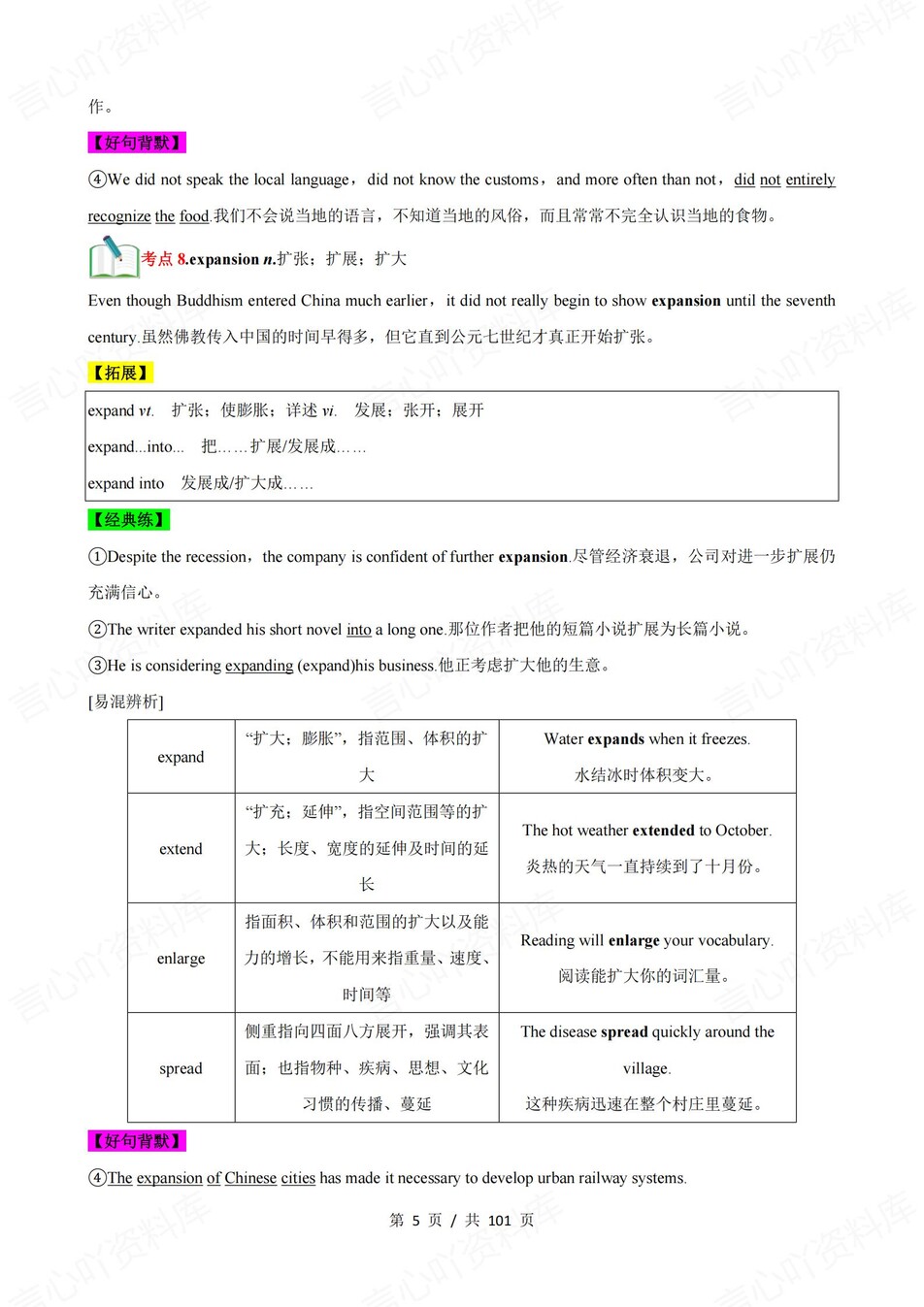 高中英语 | 新人教版选择性必修三同步清单填空背诵知识总结梳理（背诵答案）插图高中英语4