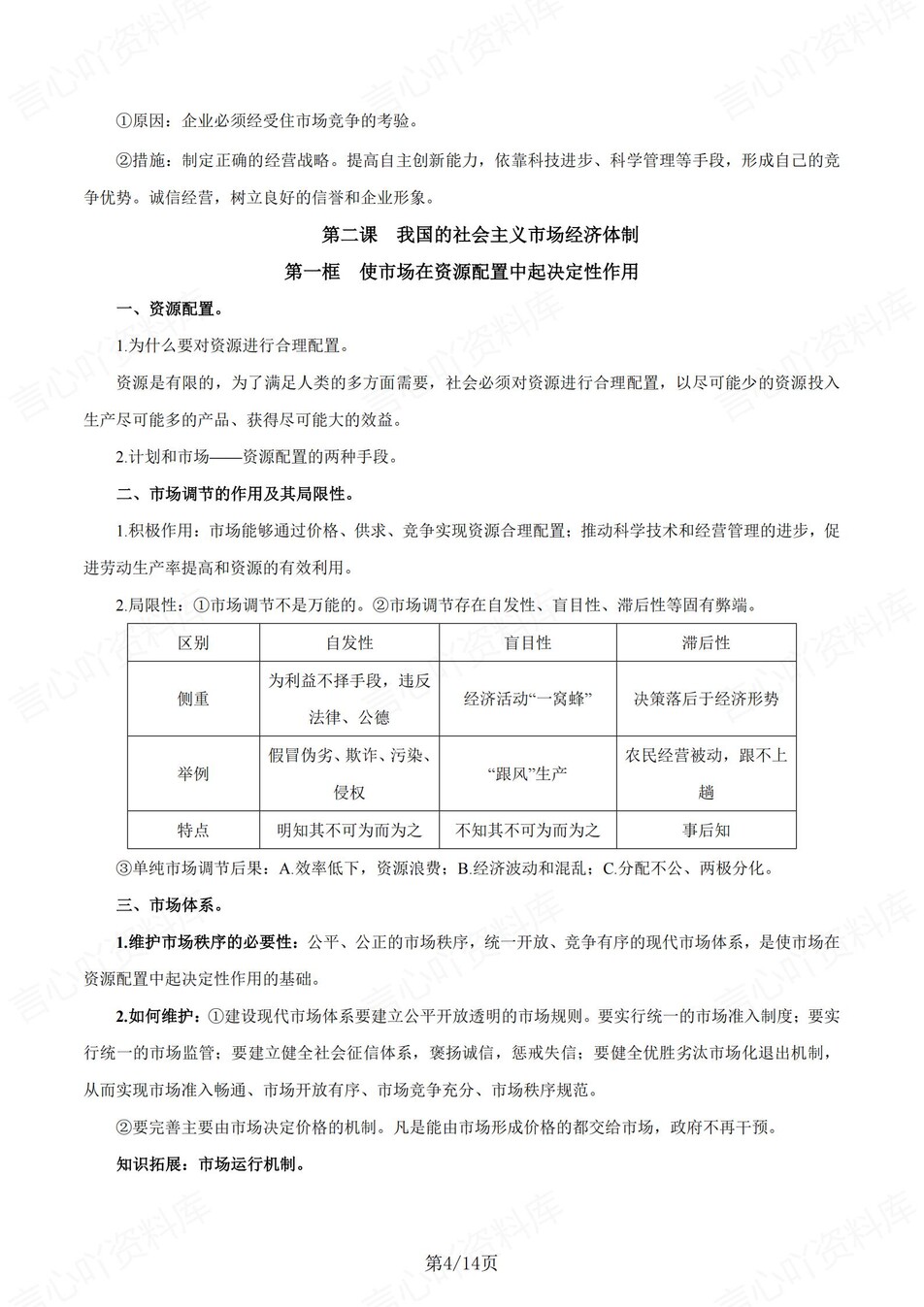 高中政治 | 统编版必修二同步清单填空背诵知识总结梳理（背诵答案）插图高中政治3