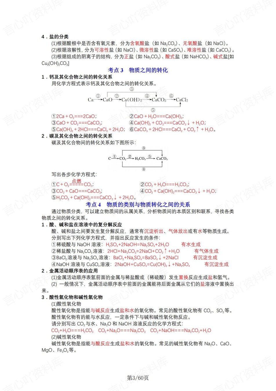 高中化学 | 新苏教版必修一同步清单填空背诵知识总结梳理（背诵答案）插图高中化学2