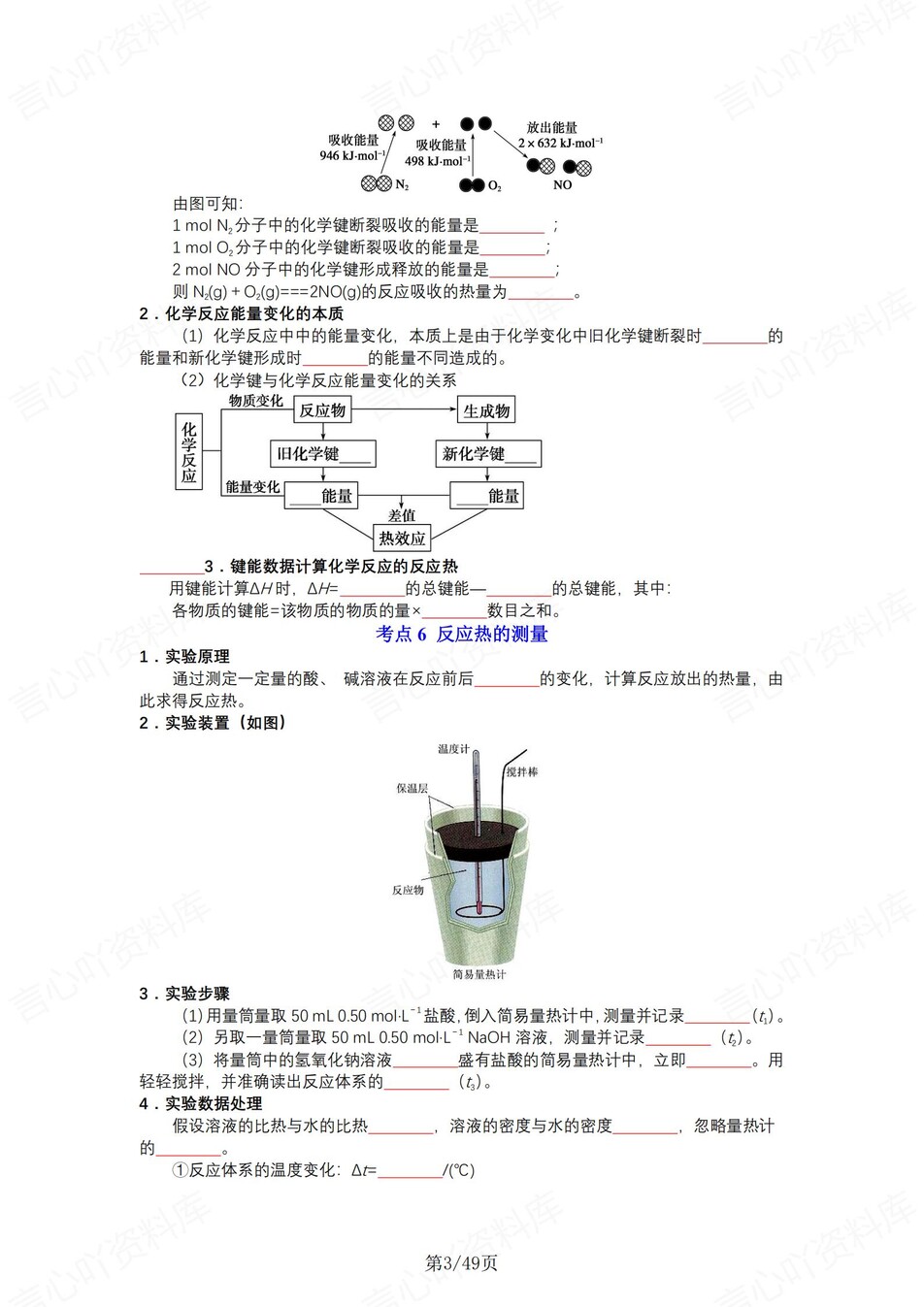 高中化学 | 新苏教版选择性必修一同步清单填空背诵知识总结梳理（填空默写）插图高中化学2