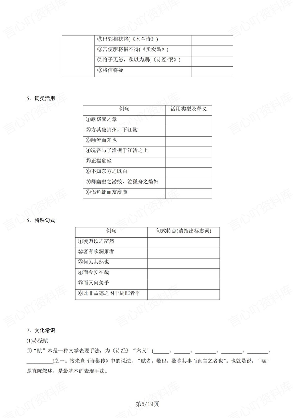 高中语文 | 统编必修上册文言文知识清单挖空训练重点梳理（填空默写）插图高中语文4