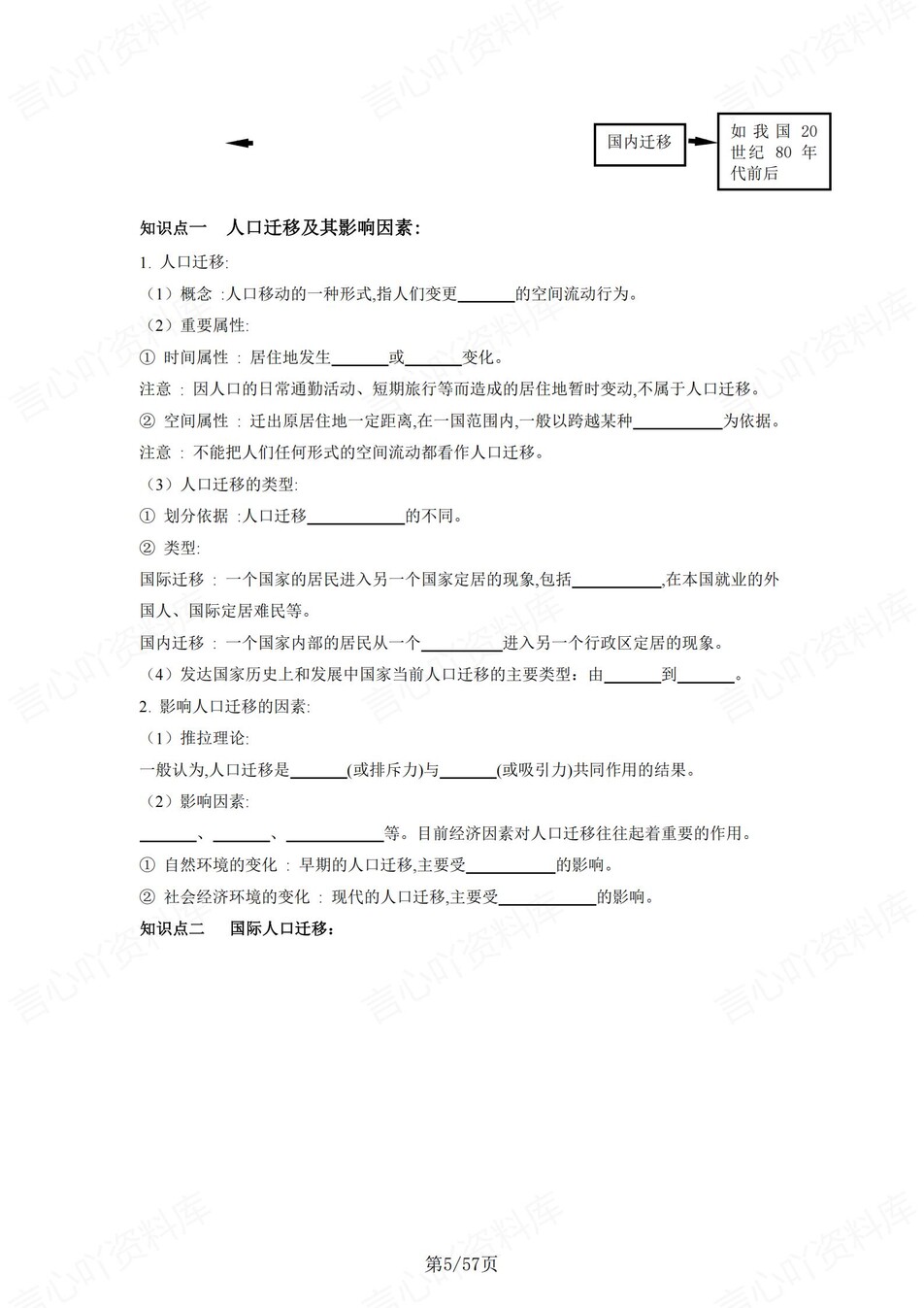 高中地理 | 新湘教版必修二同步清单填空背诵知识总结梳理（填空默写）插图高中地理4