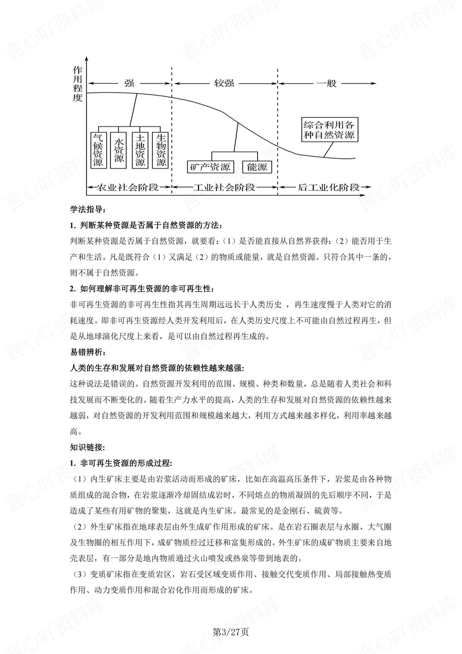 高中地理 | 新湘教版选择性必修三同步清单填空背诵知识总结梳理（填空默写）插图高中地理2