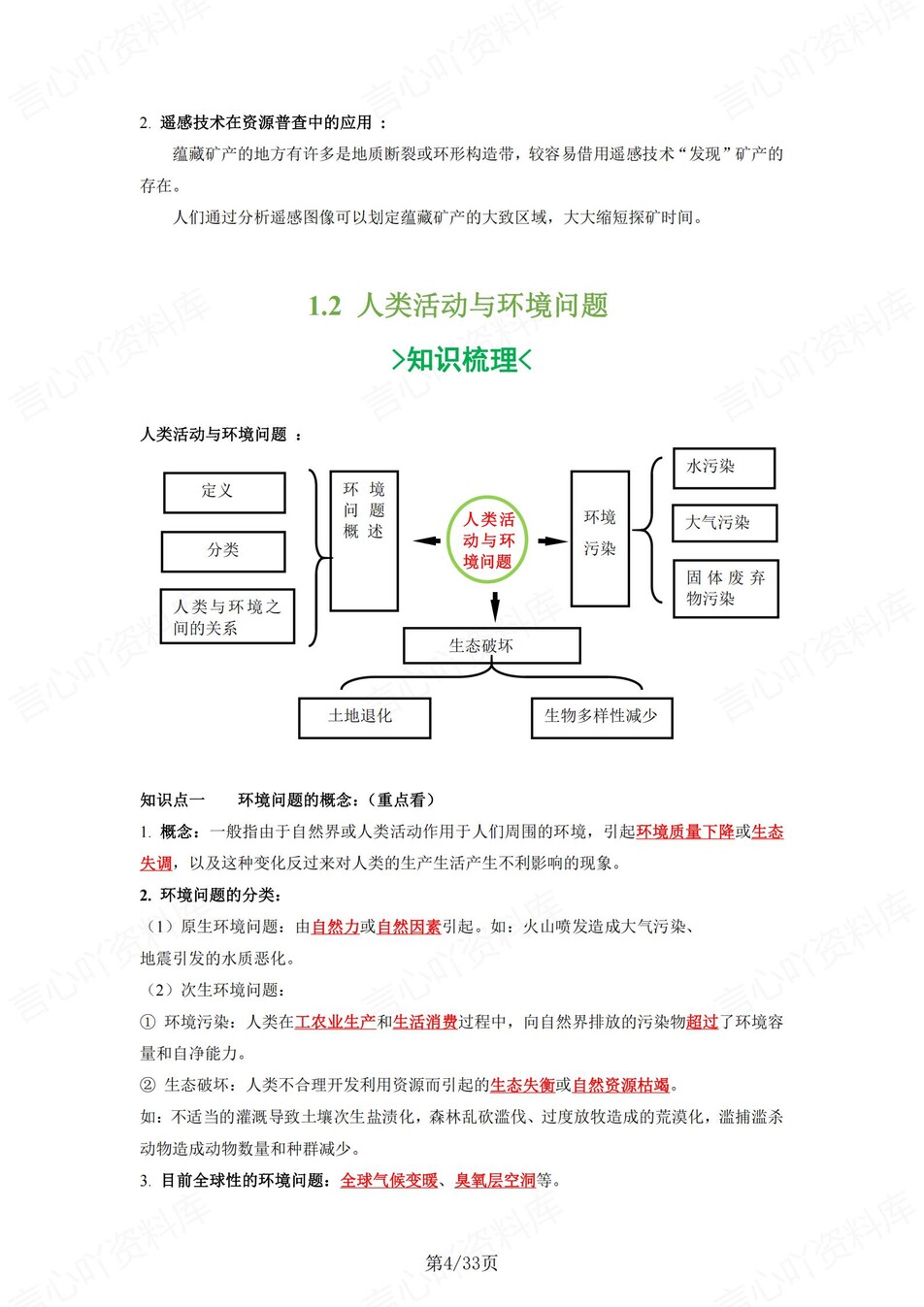 高中地理 | 新湘教版选择性必修三同步清单填空背诵知识总结梳理（背诵答案）插图高中地理3
