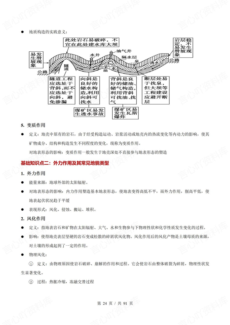 高中地理 | 新中图版选择性必修一同步清单知识总结梳理插图高中地理3