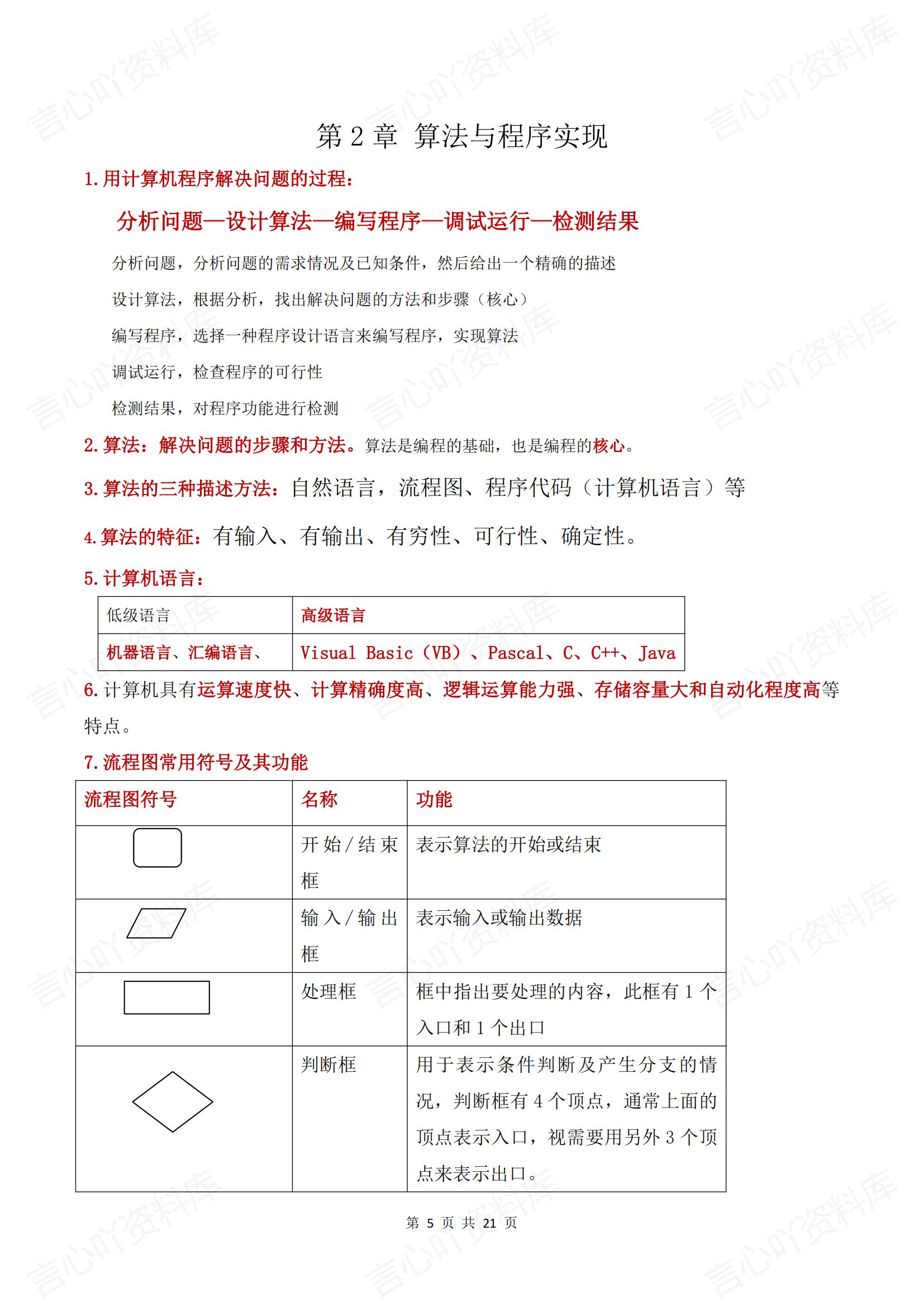 高中信息技术（人教中图版）必修学业水平合格考学考会考复习章节知识点插图高中、高中专题专项2