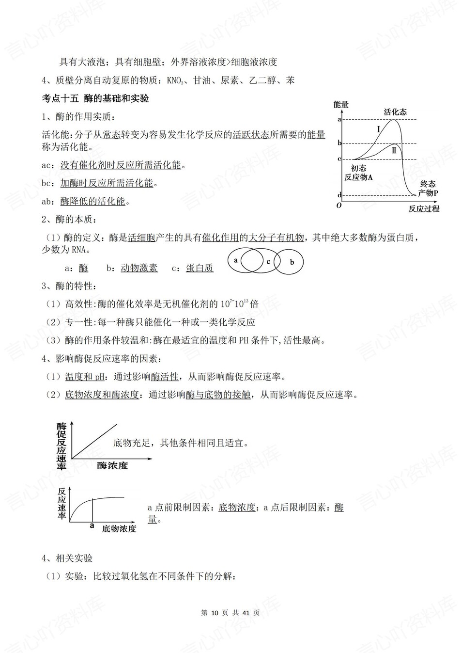 高中生物 | 学考会考必修知识考点背记清单插图高中生物5