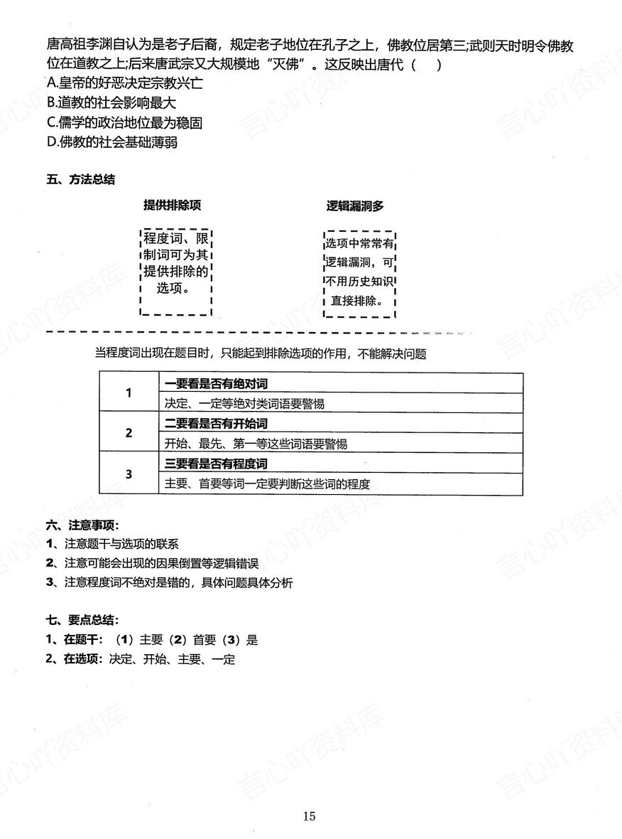 高中历史 | 新版答题模板高考常用解题型技巧方法汇总插图高中历史6