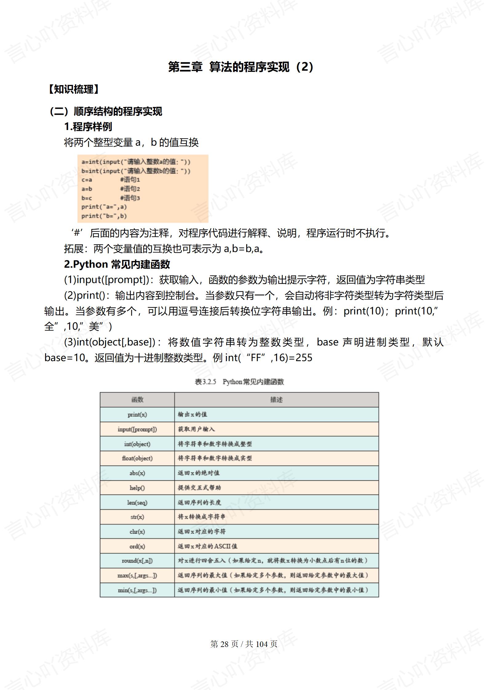 高中信息技术（浙教版）必修学业水平合格考学考会考复习知识梳理典型例题及导图插图高中、高中专题专项4
