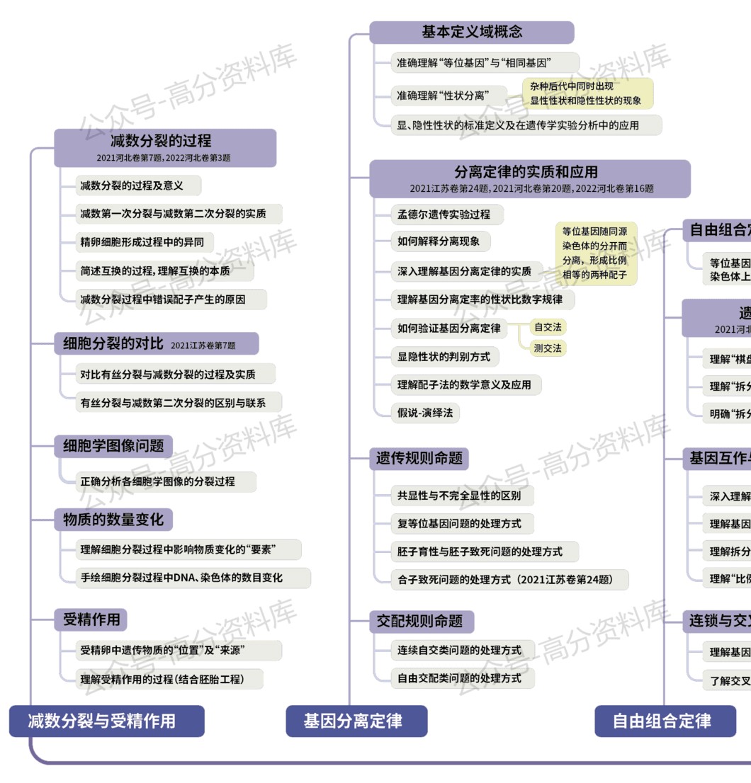 高中生物-思维导图重要知识导图必修选修高中知识点梳理插图高中生物3