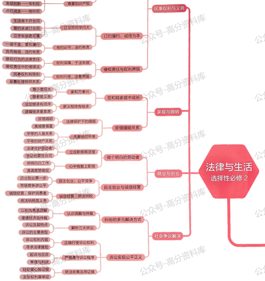 高中历史-思维导图重要知识导图必修选修高中知识点梳理插图高中历史6