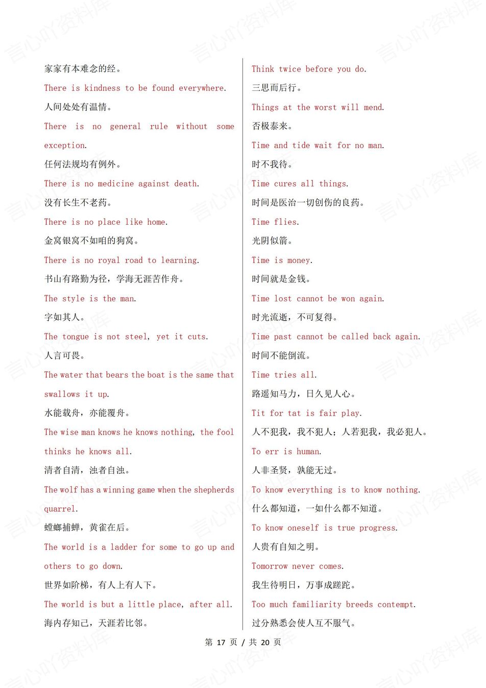 初中英语 | 中考作文素材500常用谚语汇总插图初中英语6