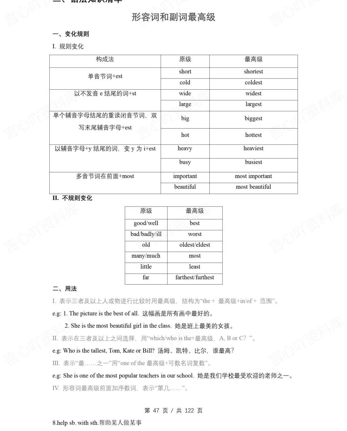 初中英语 | 人教版八年级上册知识点归纳插图初中英语4