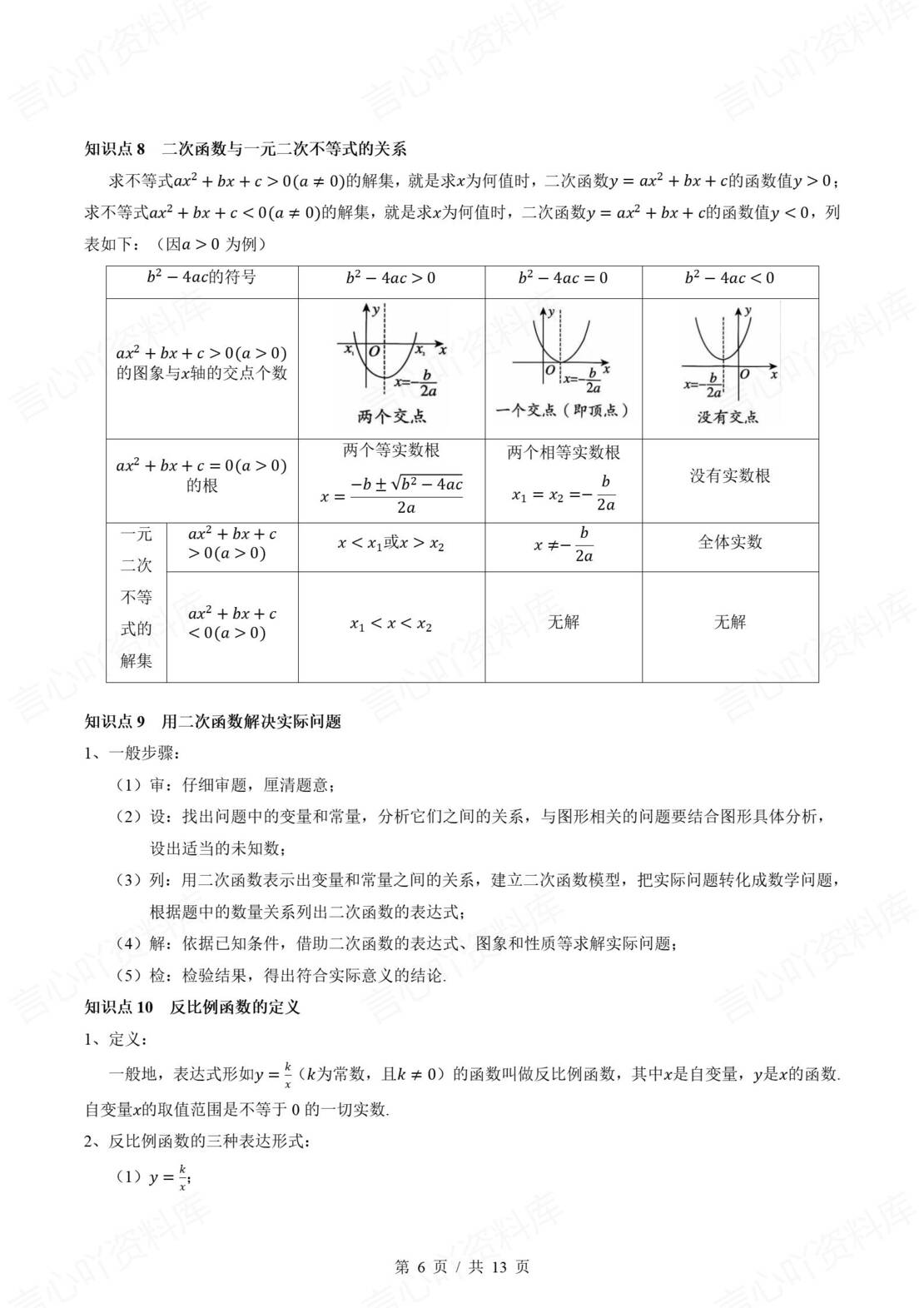 初中数学 | 沪科版九上单元知识归纳总结插图初中数学4
