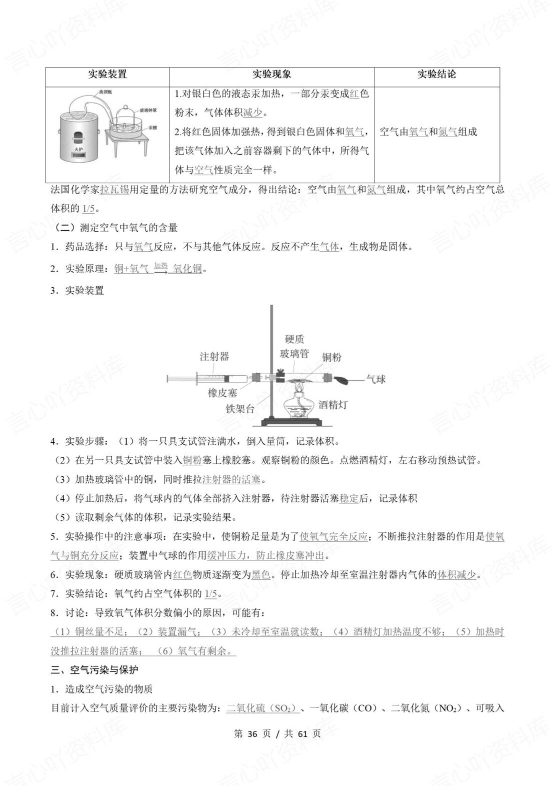 初中化学 | 新教材鲁教版九年级上同步清单（原卷解析版）插图初中化学4