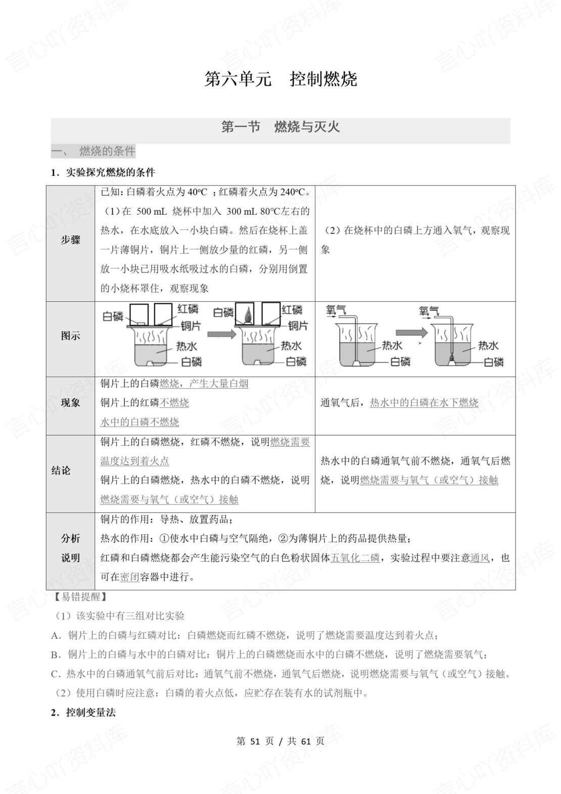 初中化学 | 新教材鲁教版九年级上同步清单（原卷解析版）插图初中化学6