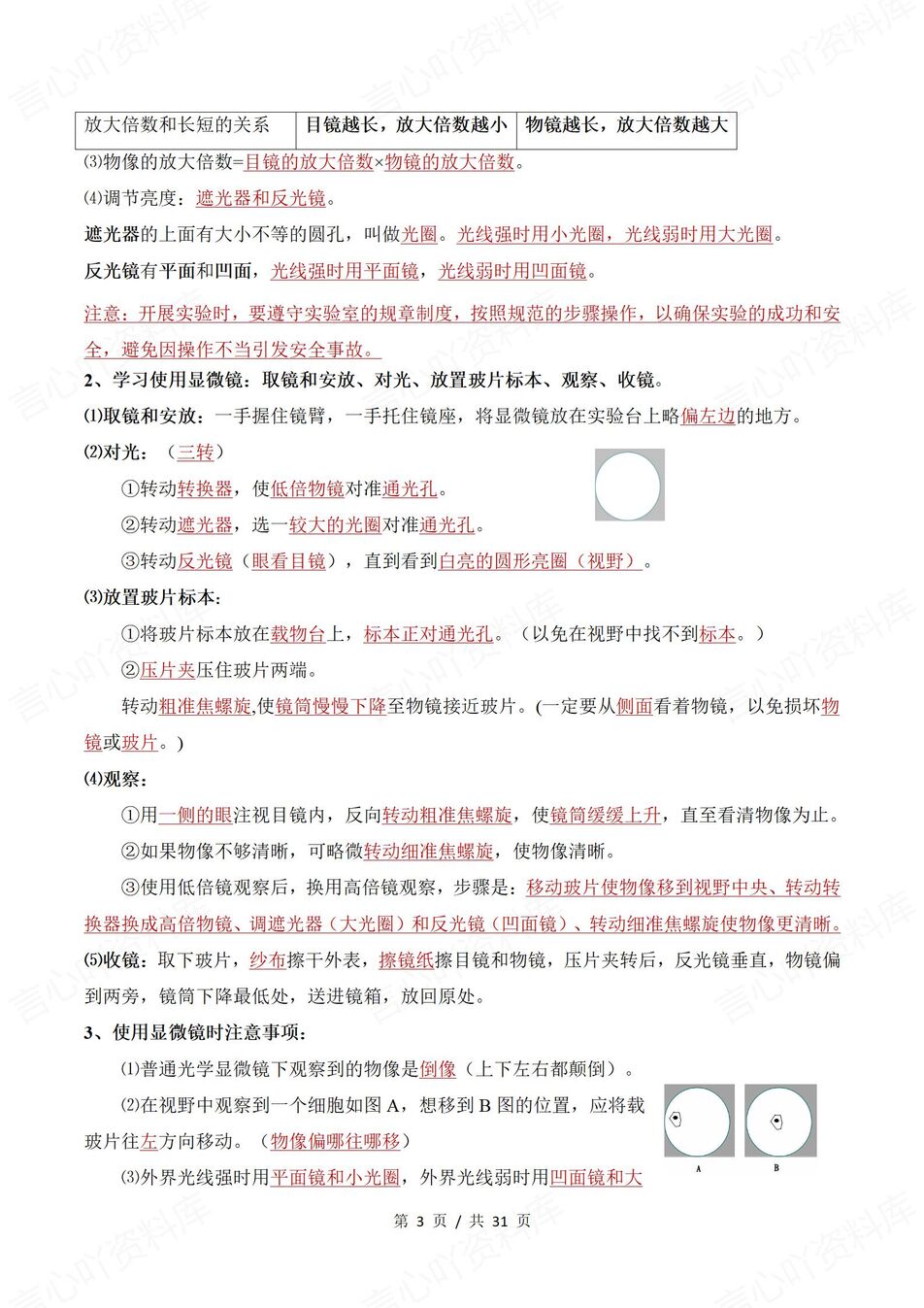 初中生物 | 新教材苏科版七年级上章节知识点归纳总结插图初中生物1