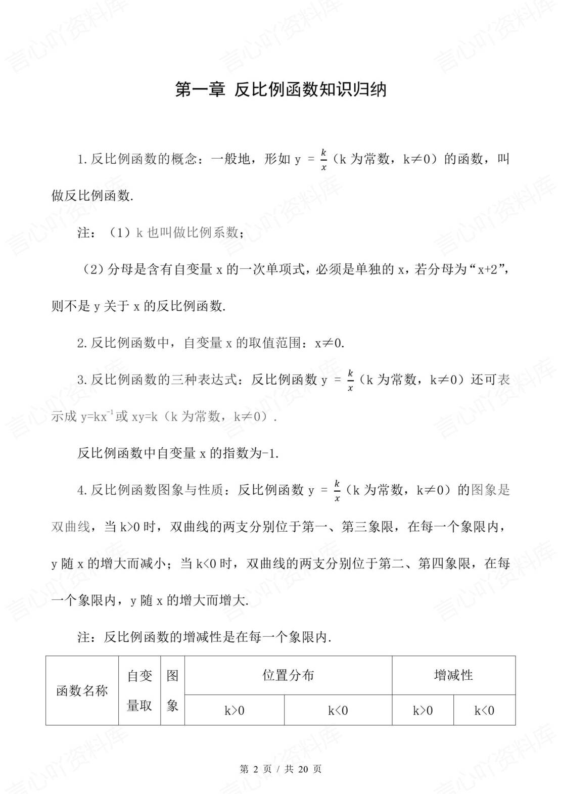 初中数学 | 湘教版九年级上册章节知识归纳总结-言心吖资料库