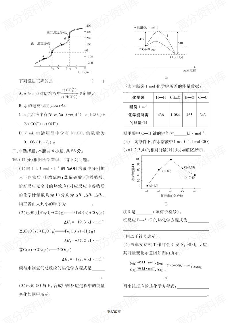 高中化学 | 2025高考一二轮复习阶段检测试插图高中化学4