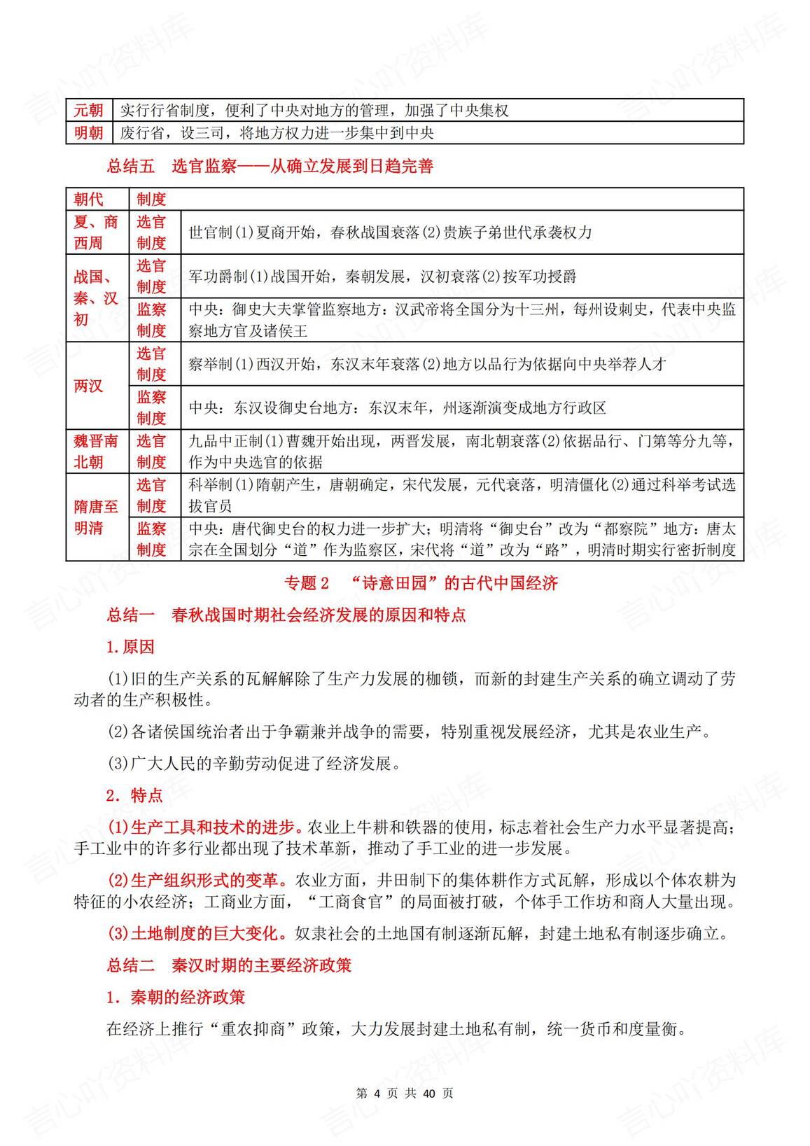 高中历史 | 13大知识专题高考复习梳理汇总插图高中历史3