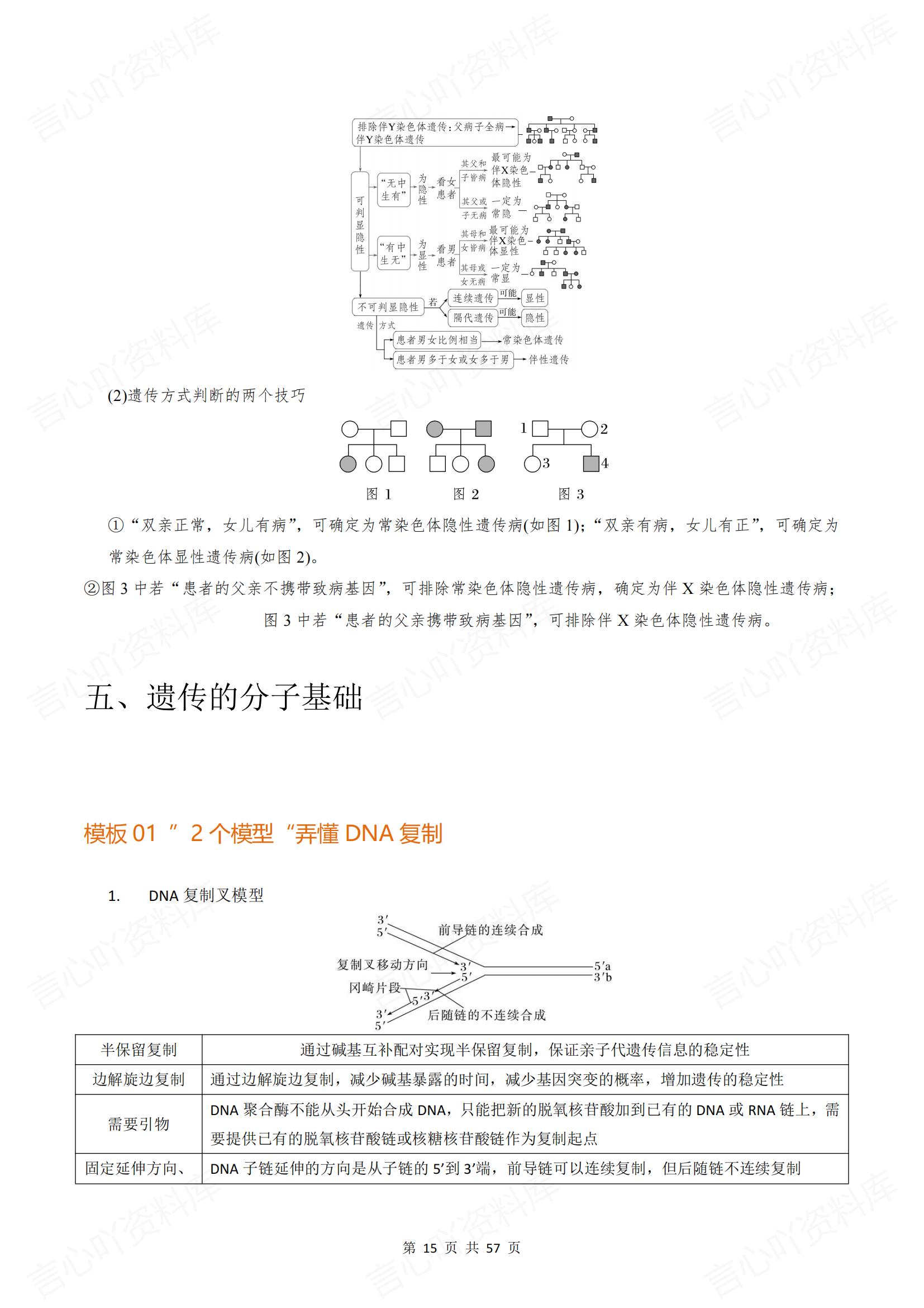 高中生物 | 高三全册复习18专题答题模板插图高中生物4