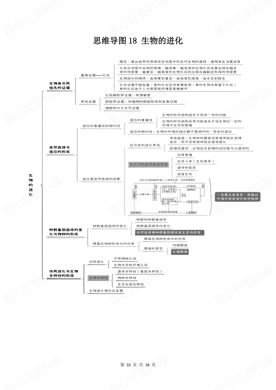 高中生物-全五册必修选必知识清单思维导图梳理插图高中生物7