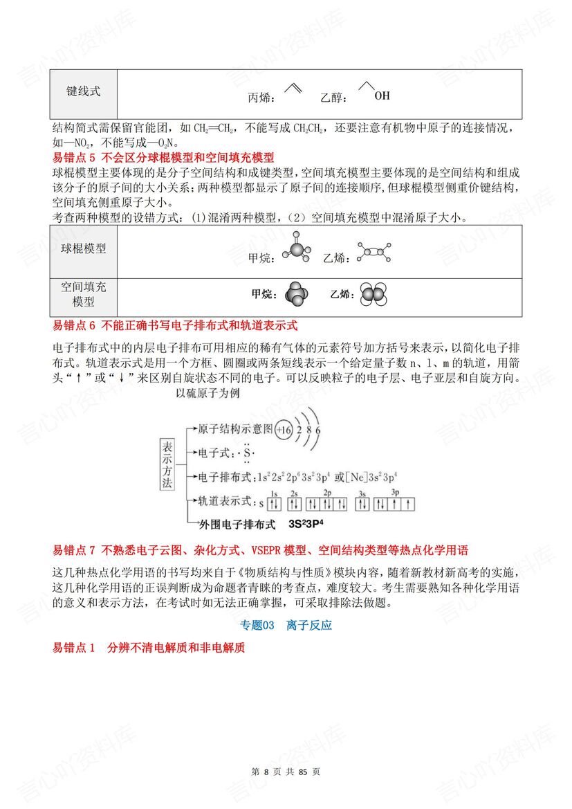 高中化学 | 必修选必易错易混知识汇总梳理插图高中化学2
