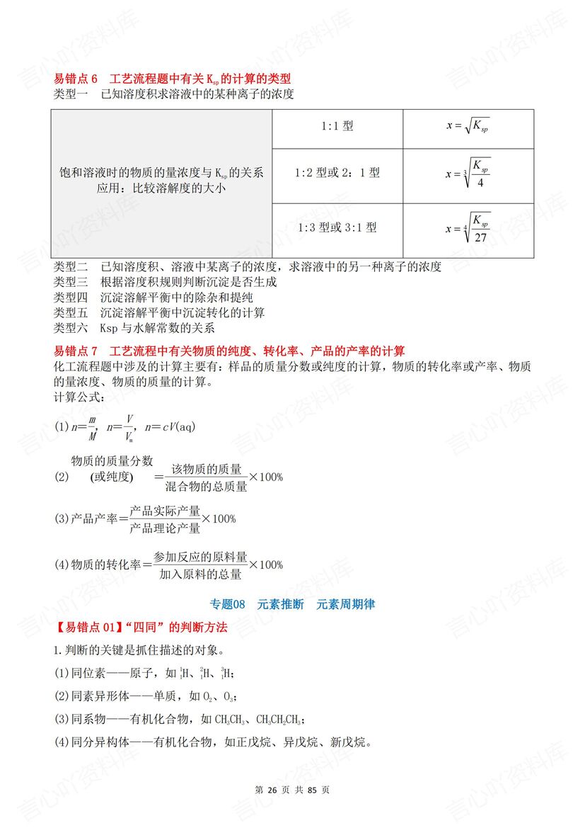 高中化学 | 必修选必易错易混知识汇总梳理插图高中化学5