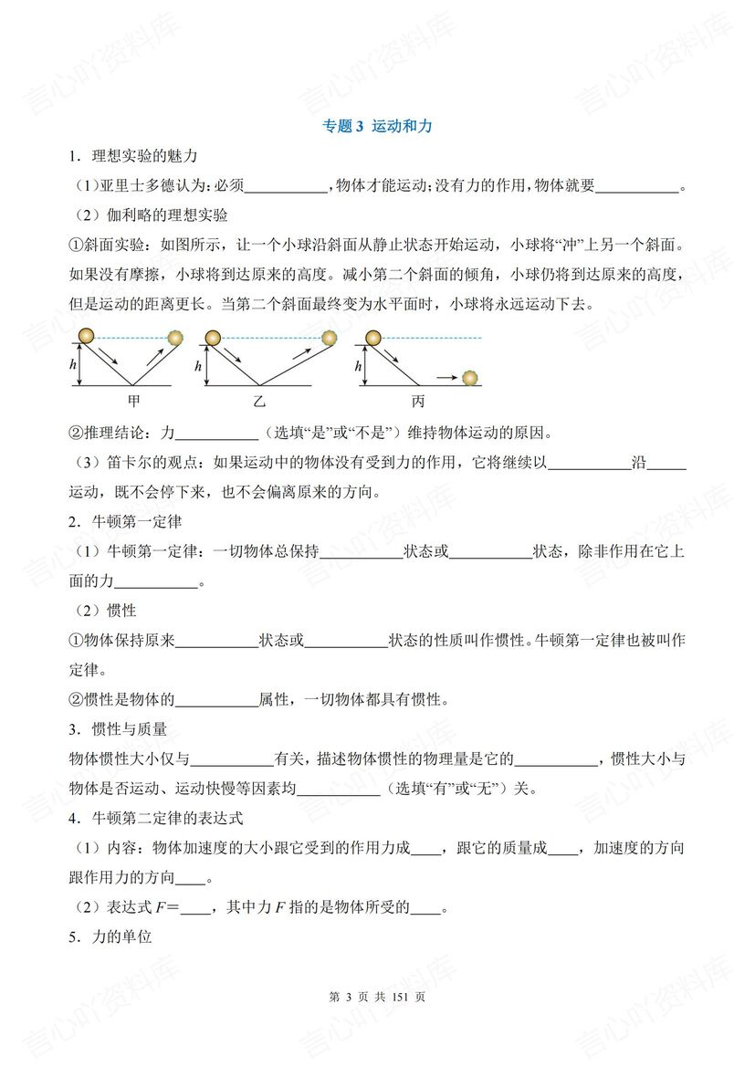 高中物理 | 高考基础知识回顾梳理填空背记插图高中物理2