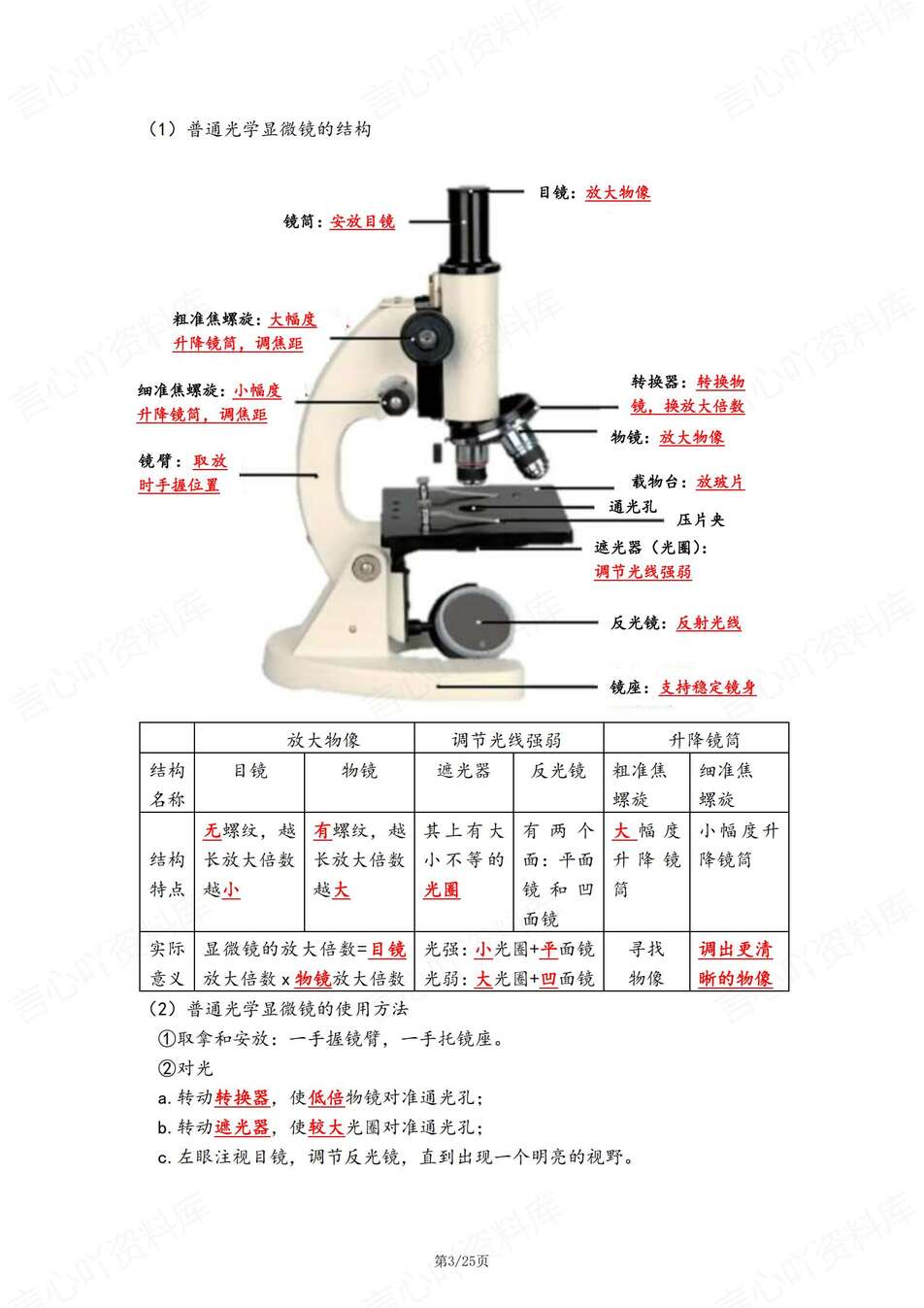 初中生物-七年级上章节知识梳理背记新苏科初一上复习填空背诵插图初中生物2