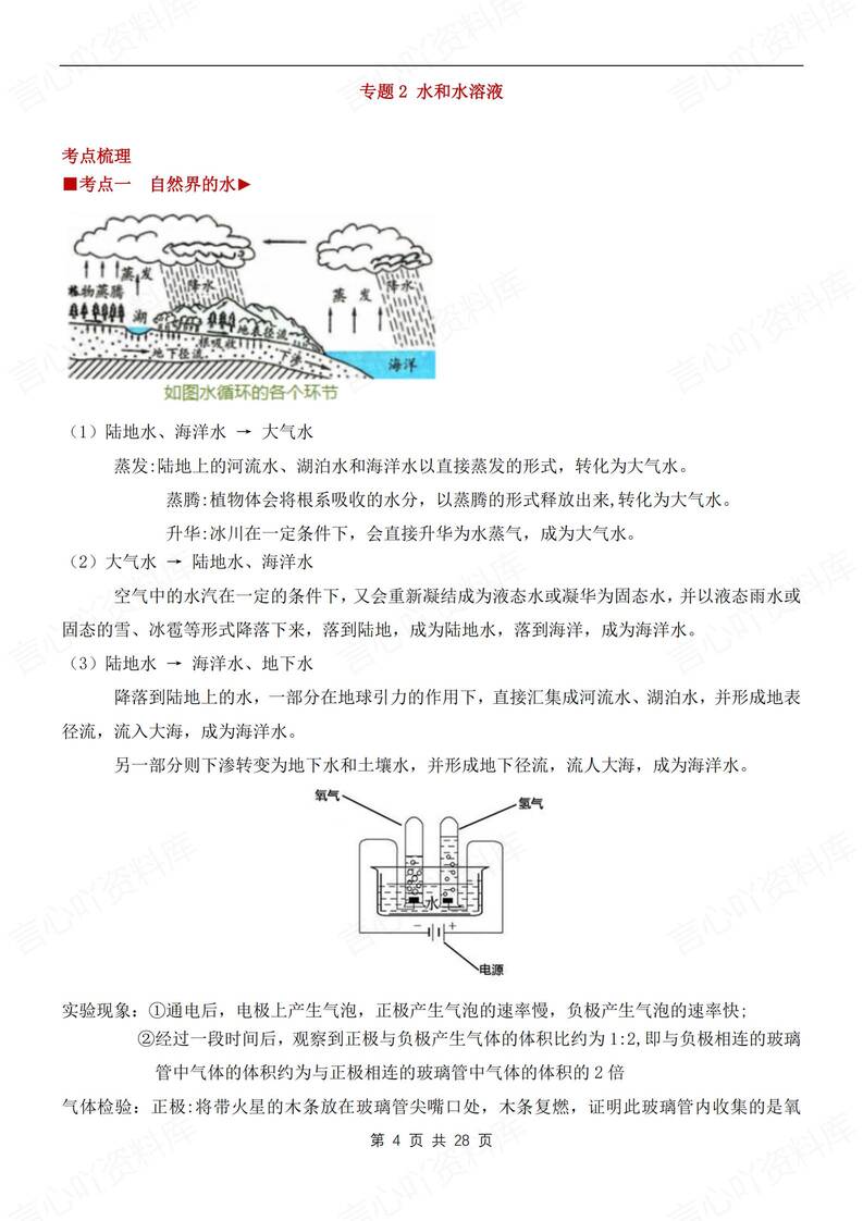 初中化学-专题分类13大专题考点梳理汇总中考专题复习插图初中化学3