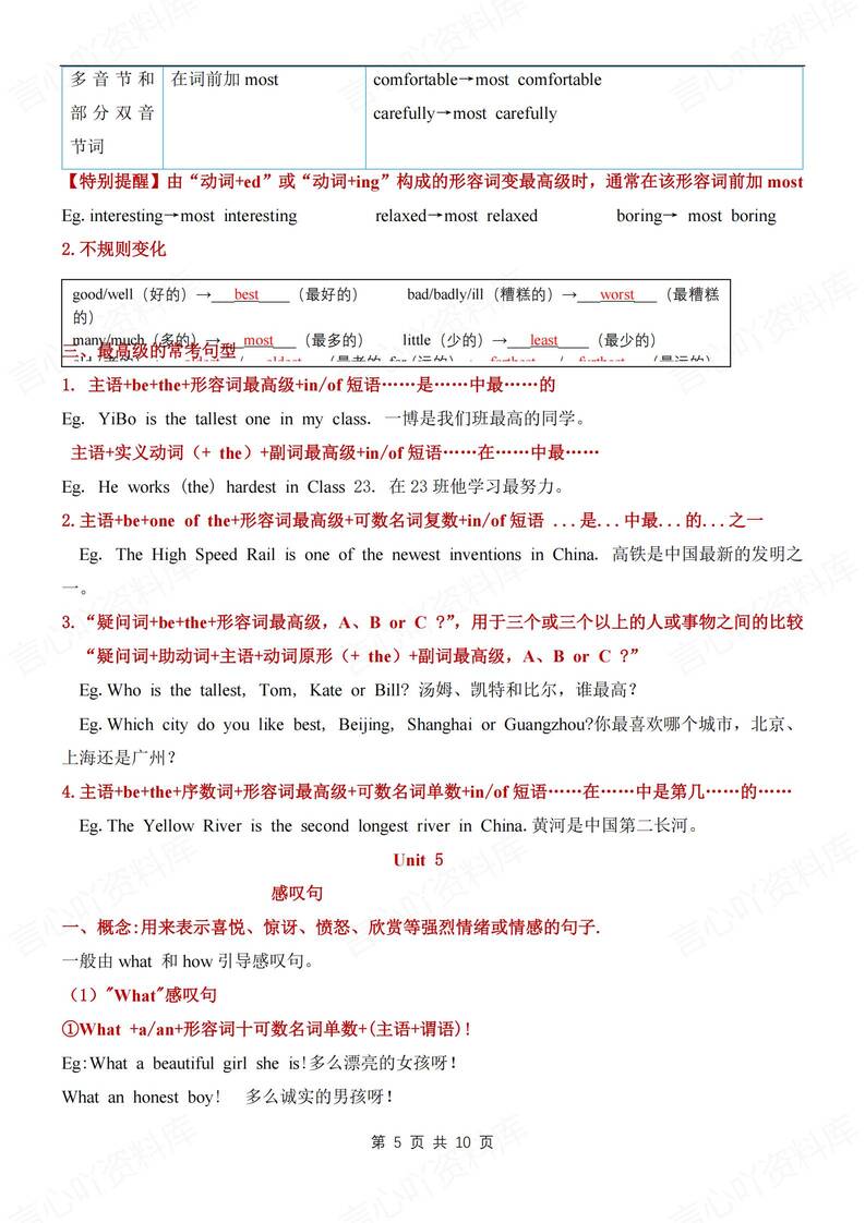 初中英语-八年级上重点语法知识汇总梳理新人教版初二上（全）插图初中英语4