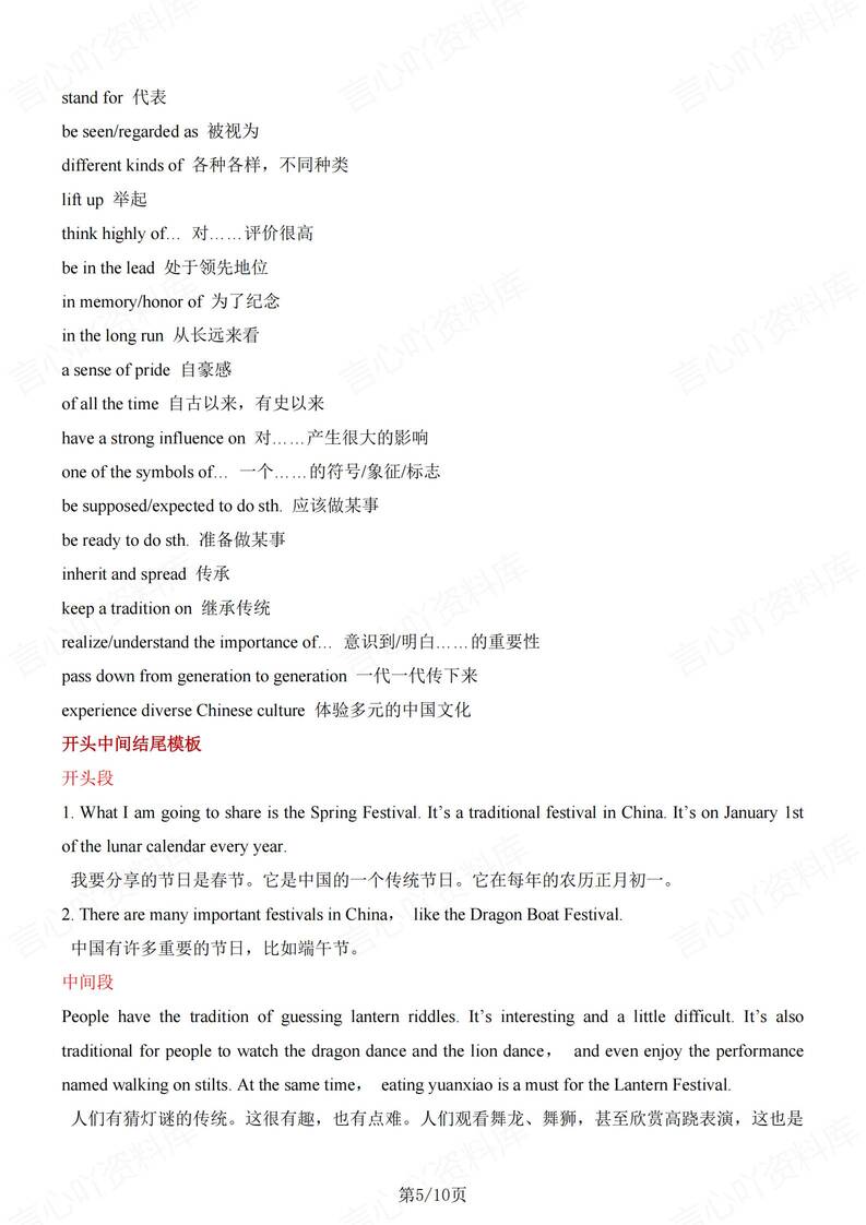 初中英语-八年级上单元作文知识梳理仁爱初二上专项（全）插图初中英语4