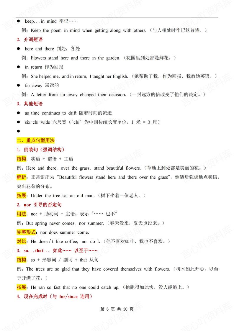 初中英语-八年级上单元重点知识总结新外研初二上U1-6插图初中英语5