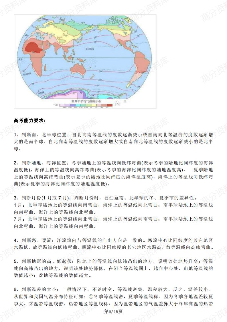 高中地理 | 高考复习16种等值线知识汇总插图高中地理5