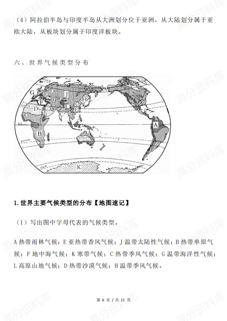 高中地理 | 区域地理重难点地图填充训练插图高中地理5