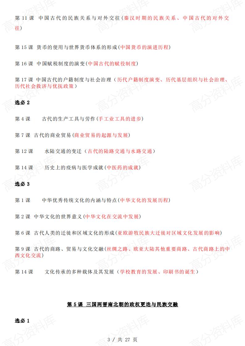 高中历史 | 必修选修知识整合融合梳理插图高中历史2