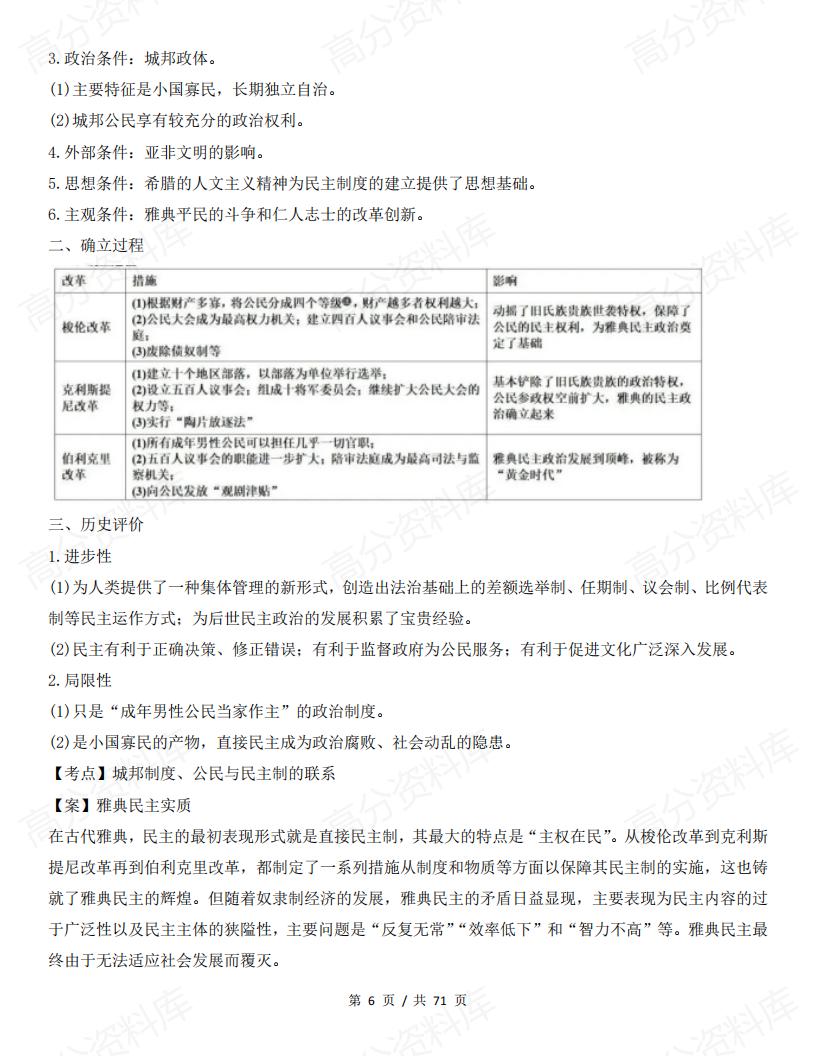 高中历史 | 考前回扣复习通史主干知识归纳插图高中历史5