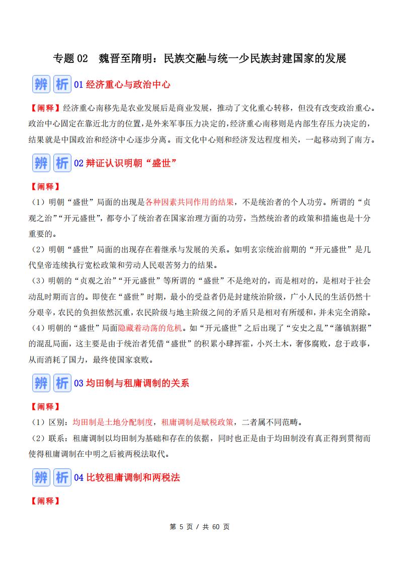 高中历史 | 19专题知识辨析归纳总结高考插图高中历史4